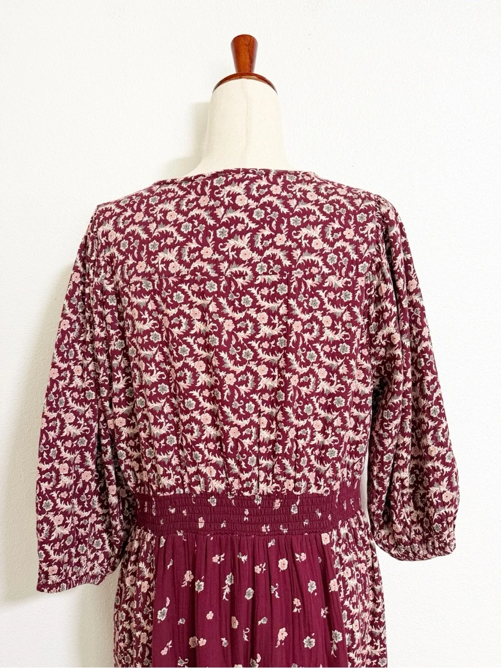 Fat Face Kelly Red Wild Ditsy Floral Cotton Boho Midi Dress - Picture 7 of 15